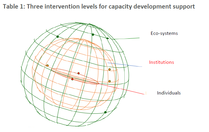 Three levels for capacity development support