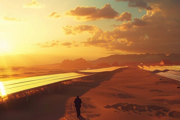 Desert at sunset