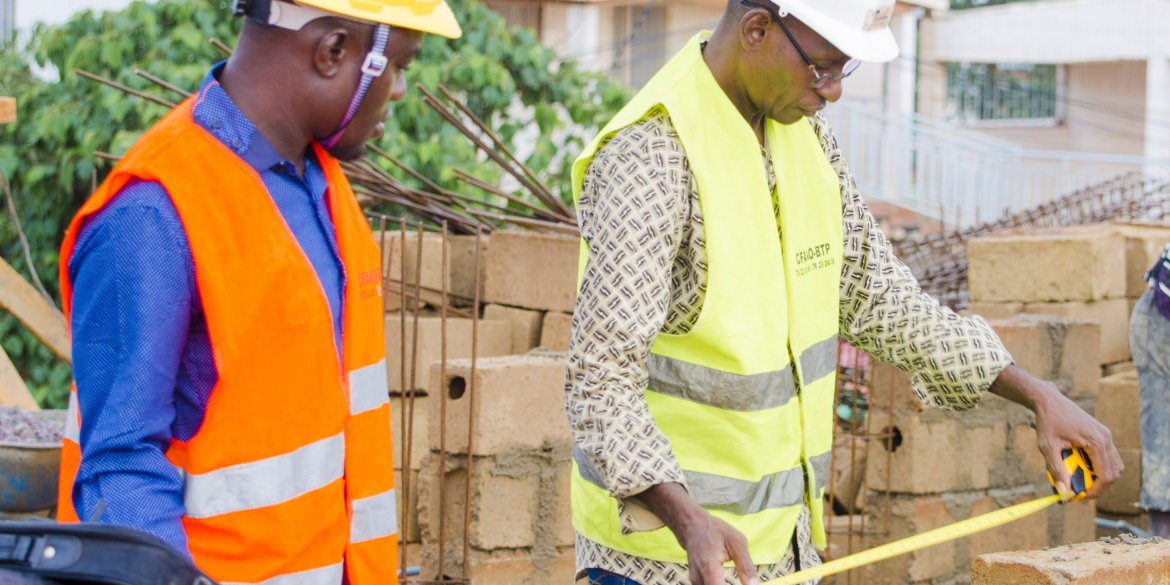 construction workers at work