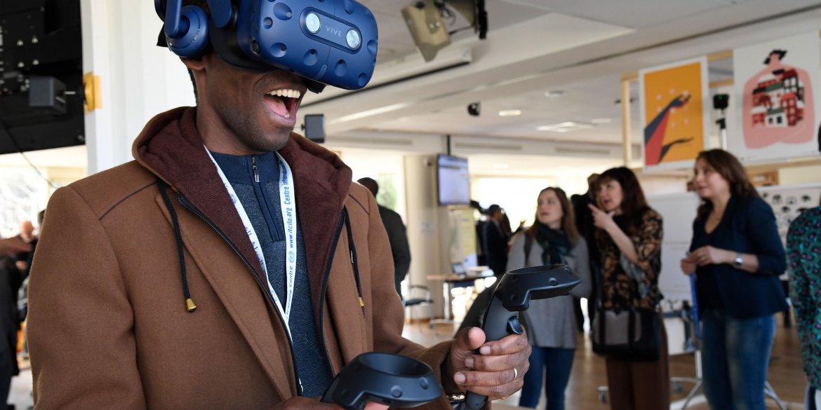 man with VR headset