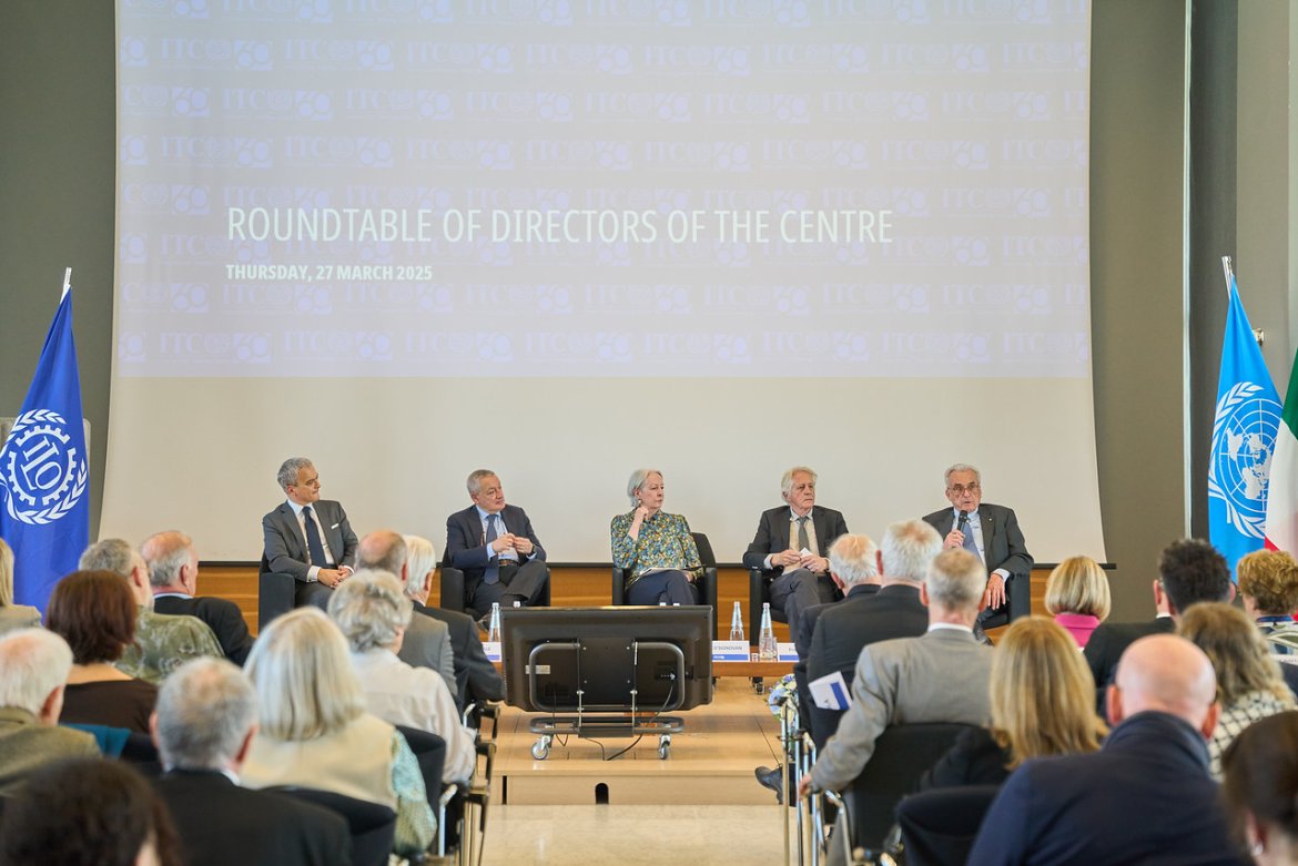 ITCILO Directors sitting together on stage