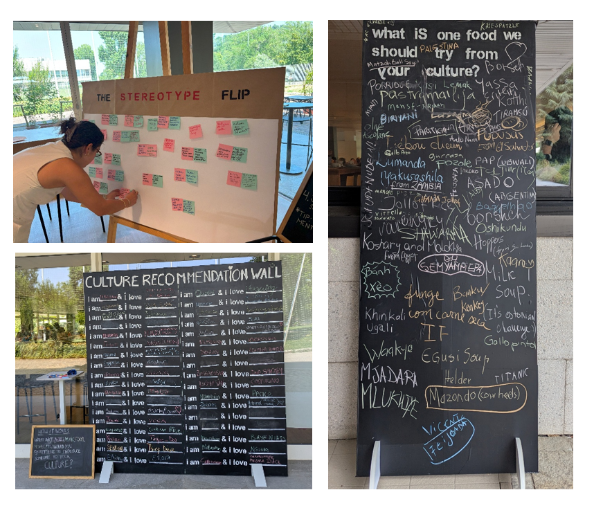 Three Interactive wall activities during the Inclusion Day