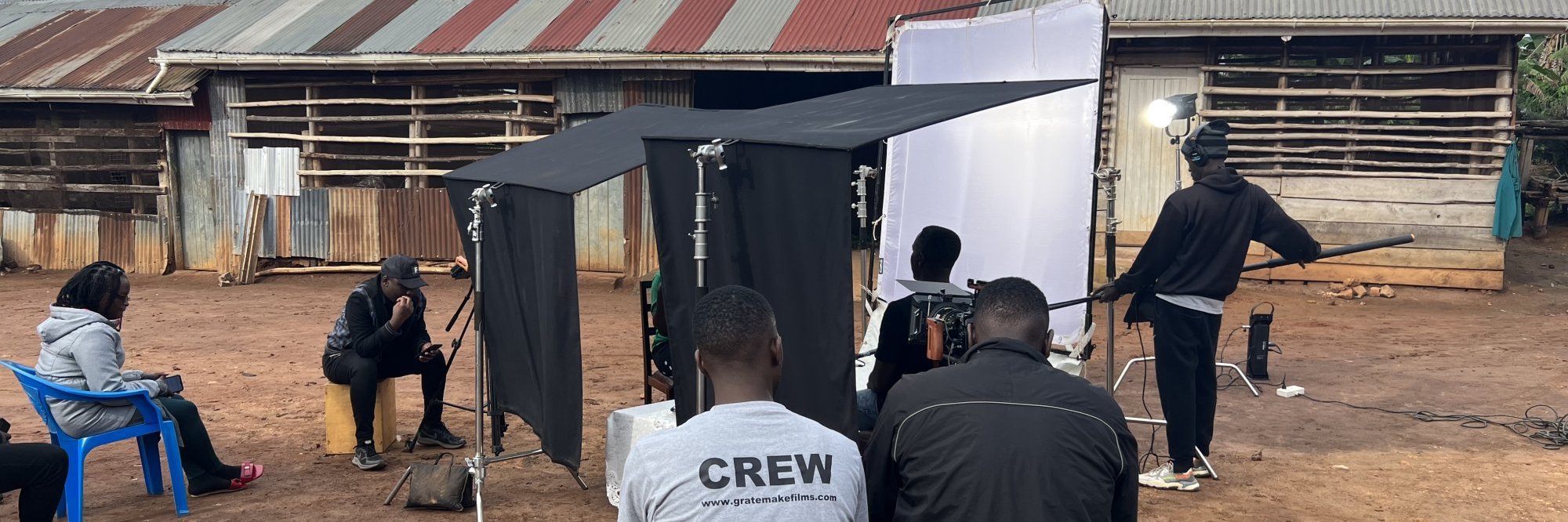 Filming with a coffee worker