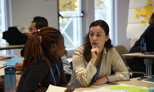 Participants discussing