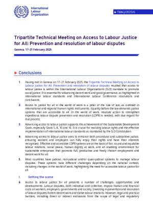 Adopted conclusions of the Tripartite Technical Meeting on Access to Labour Justice for All