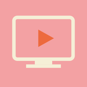 A screen/monitor with a play button inside, or a lightbulb with a small gear — signals innovative, digital, non-traditional learning methodology