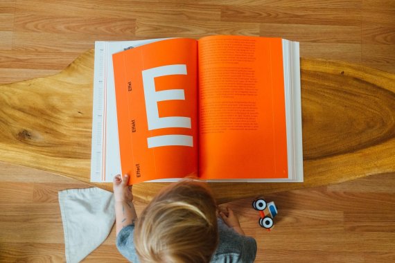 child reading a book