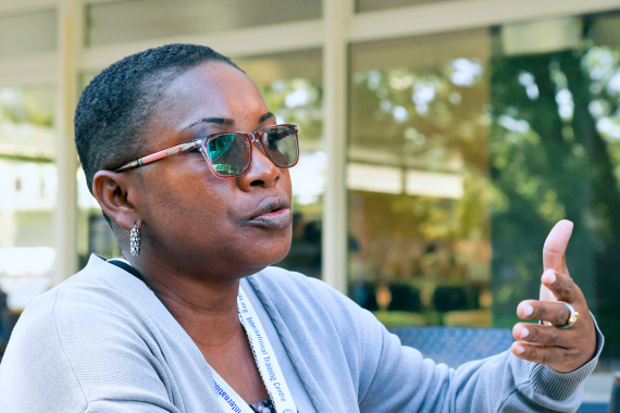 Female participant from Cote d'Ivoire talking