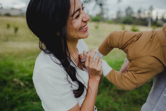 bettina ramirez with her newborn